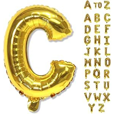 بالون حفلات حرف C - 81 سم - ذهبي