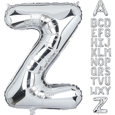 بالون حفلات حرف Z - 32 إنش - فضي