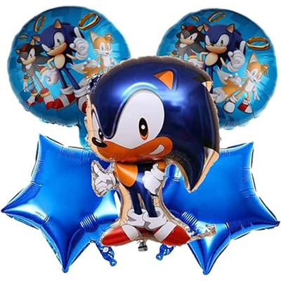 بالونات سونيك ذا هيدجيهوج من لوفسونج- 5 قطع لحفلات الميلاد