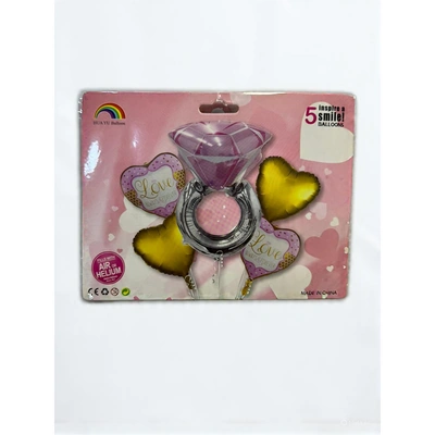 بالون هيليوم للافراح - 5 قطع - متعدد الالوان - RAM16-028