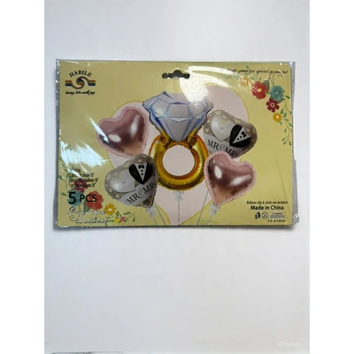 بالون هيليوم للافراح - 5 قطع - متعدد الالوان - RAM16-040