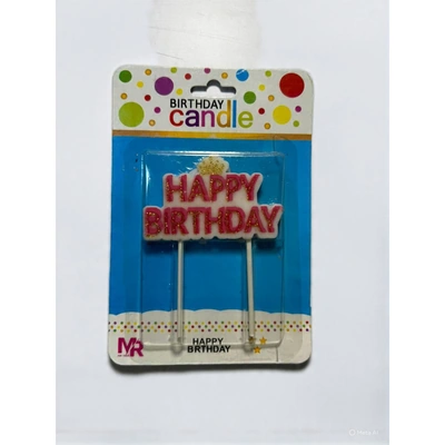 شمعة عيد ميلاد - Happy Birthday - فوشيا - RAM16-288