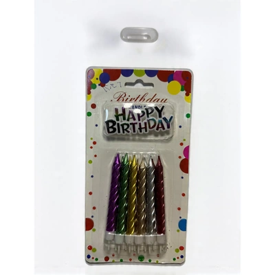 شمع اعياد ميلاد - 12 قطعه - الوان - RAM16-308