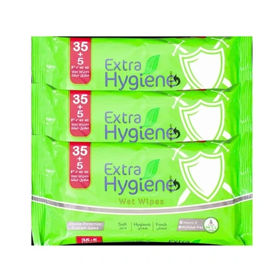 مناديل مبللة حماية مزدوجة - 35+5 منديل - 3 قطع