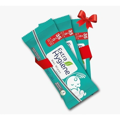 مناديل مبللة بالكريم المرطب للاطفال - 35+5 منديل - 3 قطع