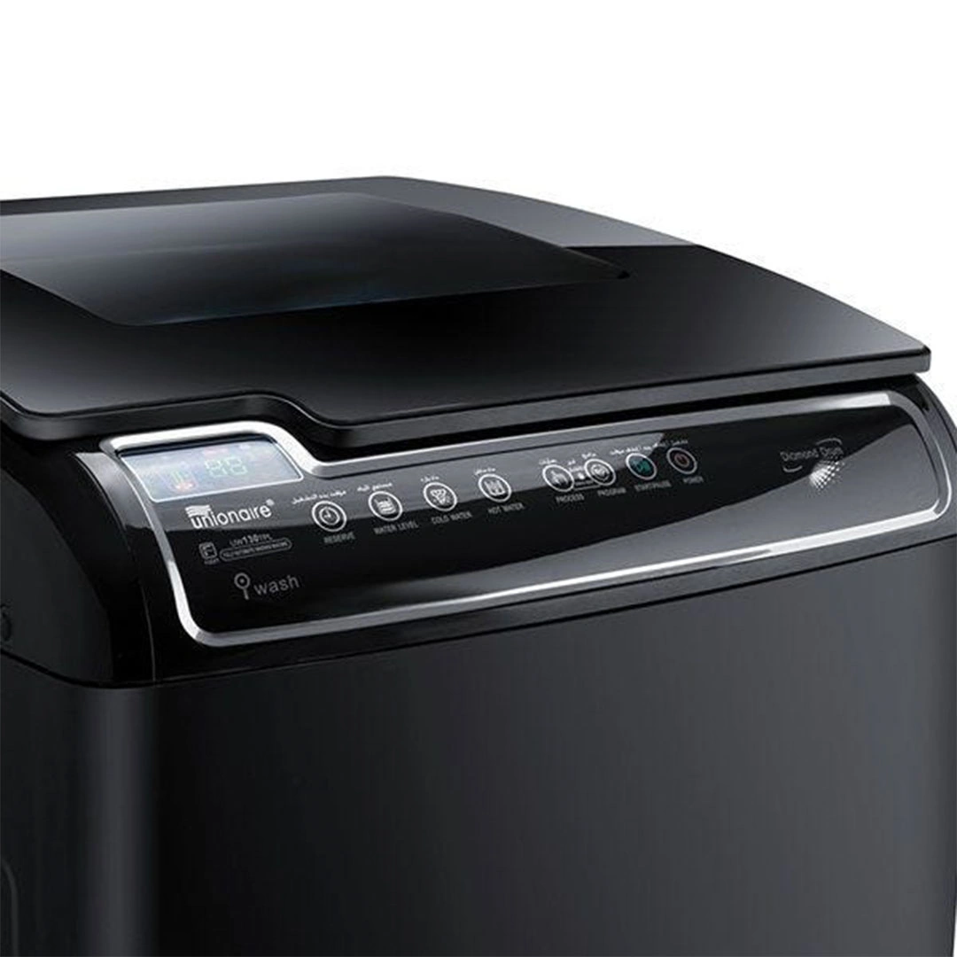 غسالة ملابس يونيون اير فوق اوتوماتيك I-Wash ديجيتال- 13 كجم، اسود - UW130TPL-TMBK