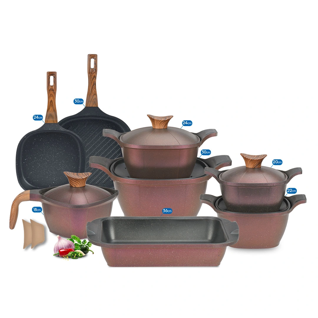 طقم حلل جرانيت نيوكلاين - 13 قطعة - رويال