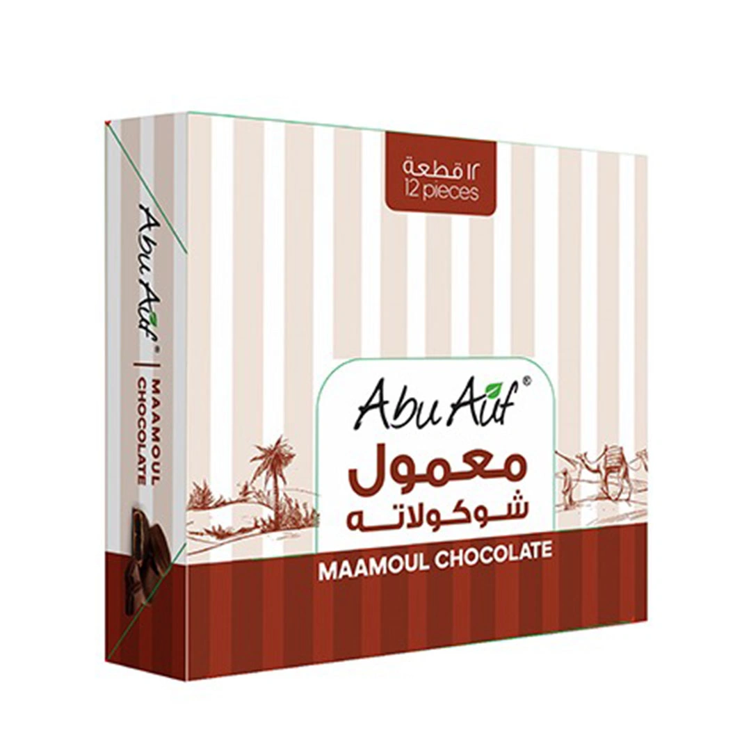أبو عوف معمول مغطي بالشيكولاته علبة - 12 قطعة