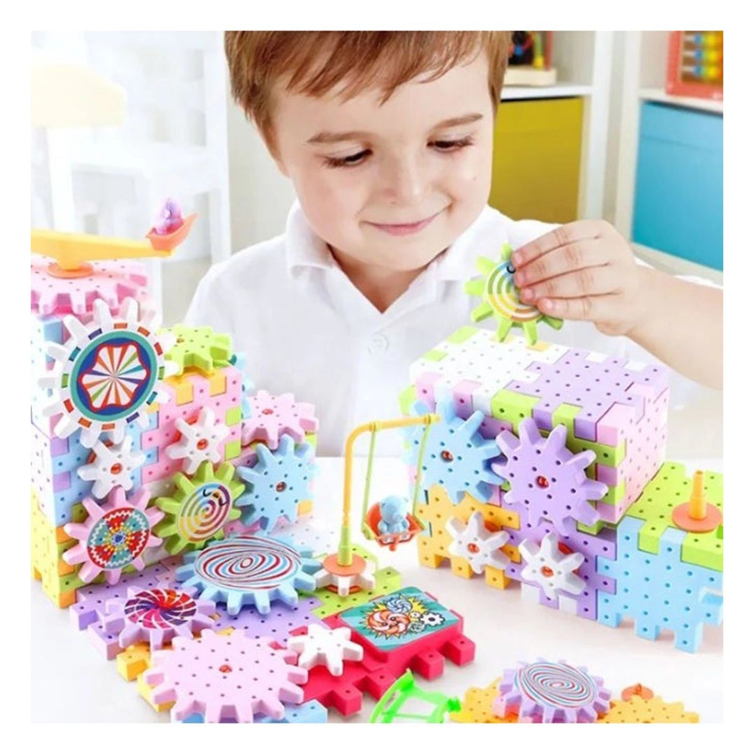 مجموعة مكعبات بناء تروس كهربائية - 83 قطعة