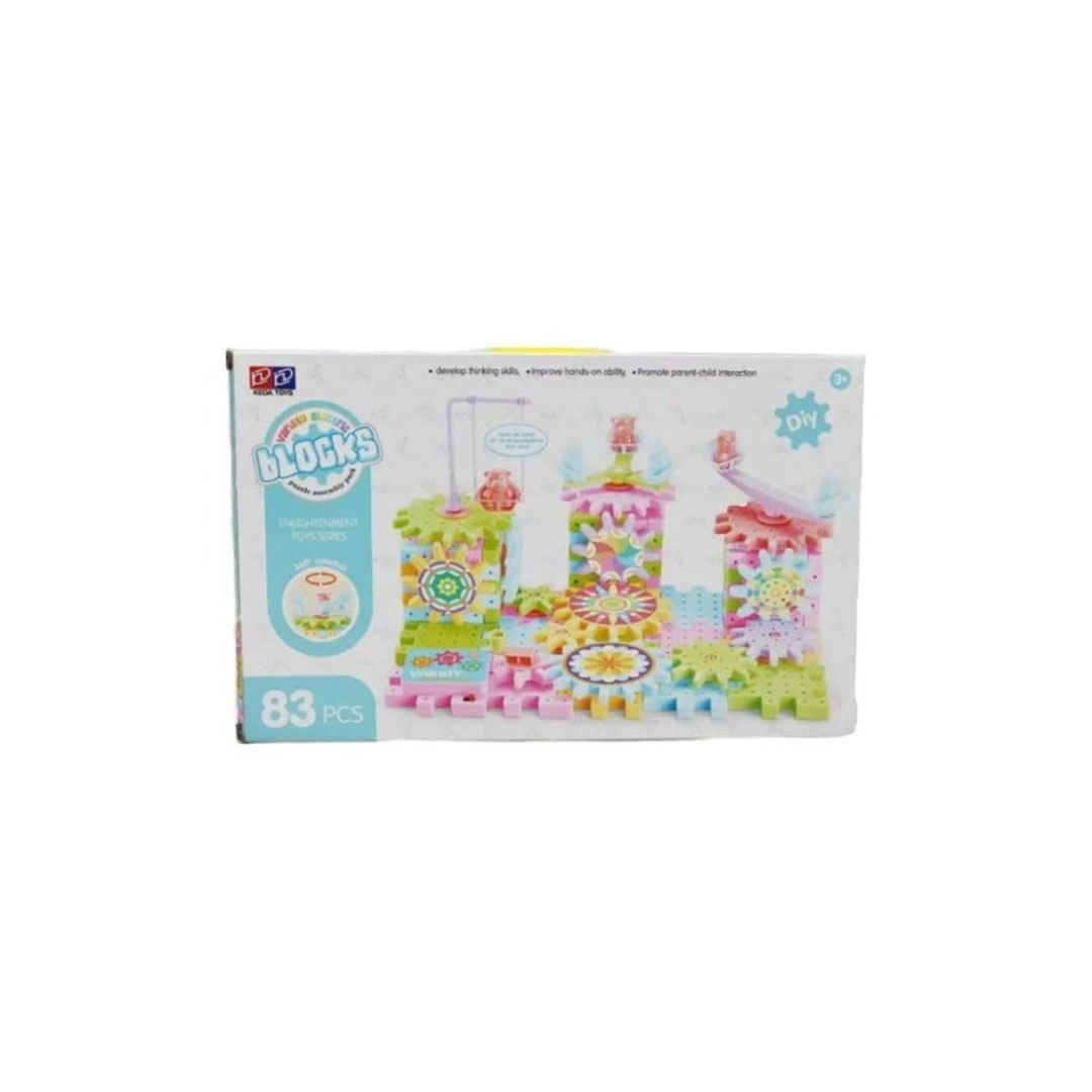 مجموعة مكعبات بناء تروس كهربائية - 83 قطعة