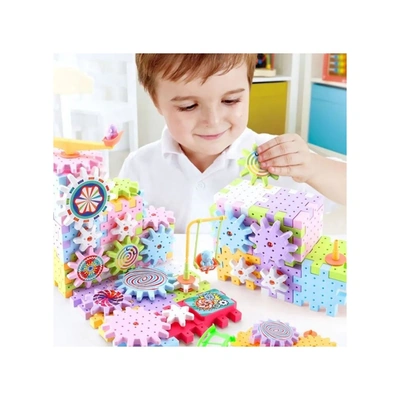 مجموعة مكعبات بناء تروس كهربائية - 83 قطعة