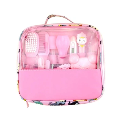 مجموعة العناية بأطفال حديثي الولادة - 14 قطعة - بينك