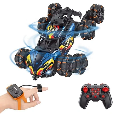 عربية لعبة تحكم عن بعد ثماني عجلات إضائه ليد - متعددة الألوان