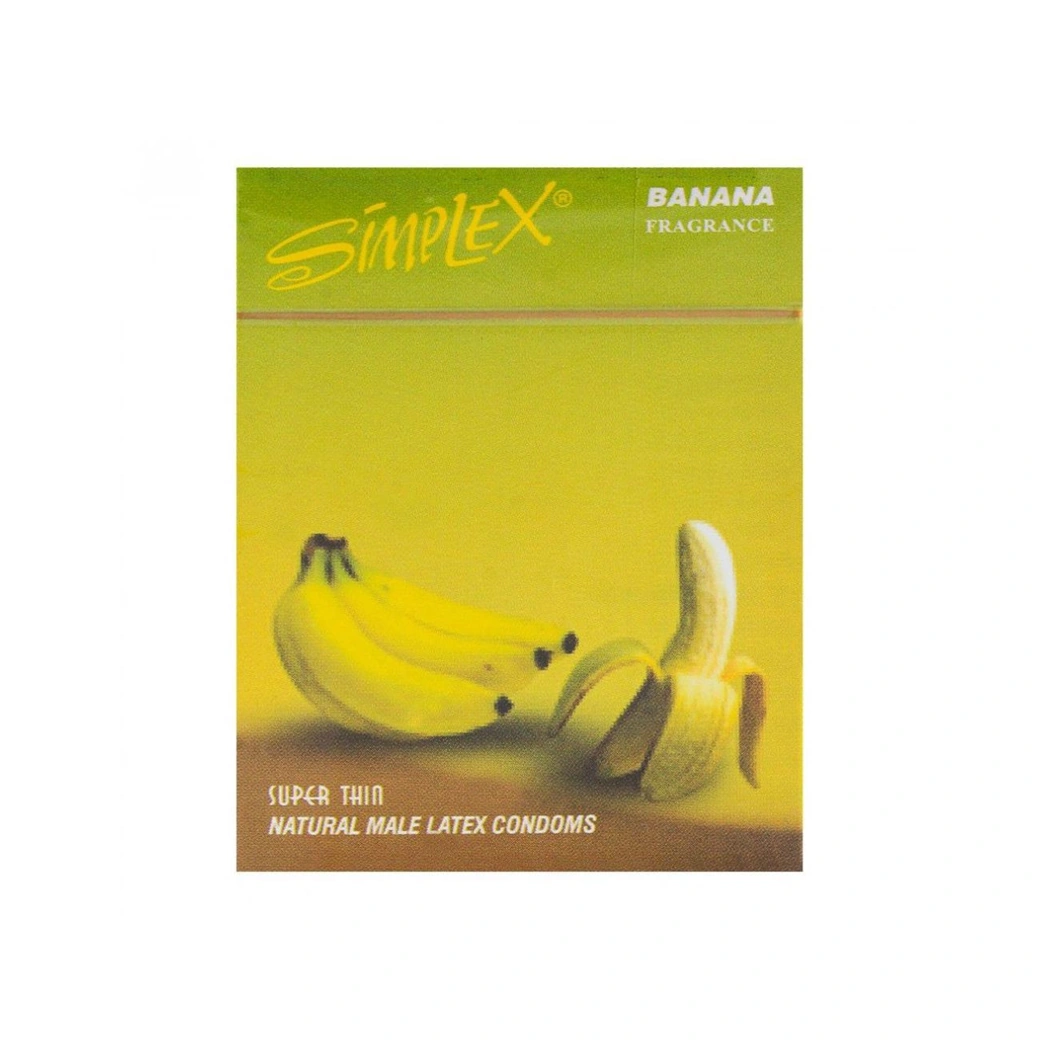 سيمبلكس واقي ذكري simplex بلاك بنكهة الموز - 3 قطع