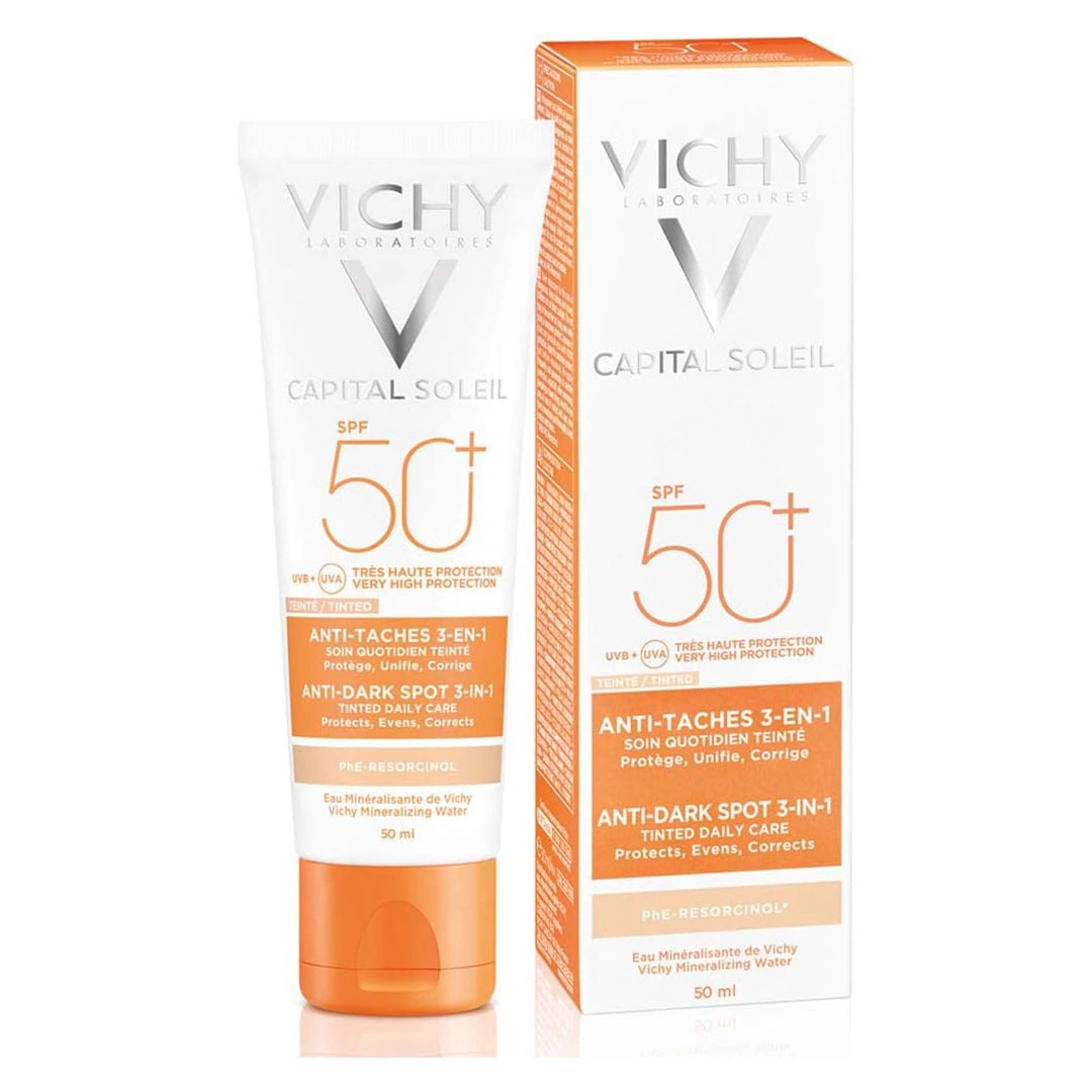 فيتشي كريم واقي شمس 3 في 1 دارك سبوت - SPF50+ - 50 مل