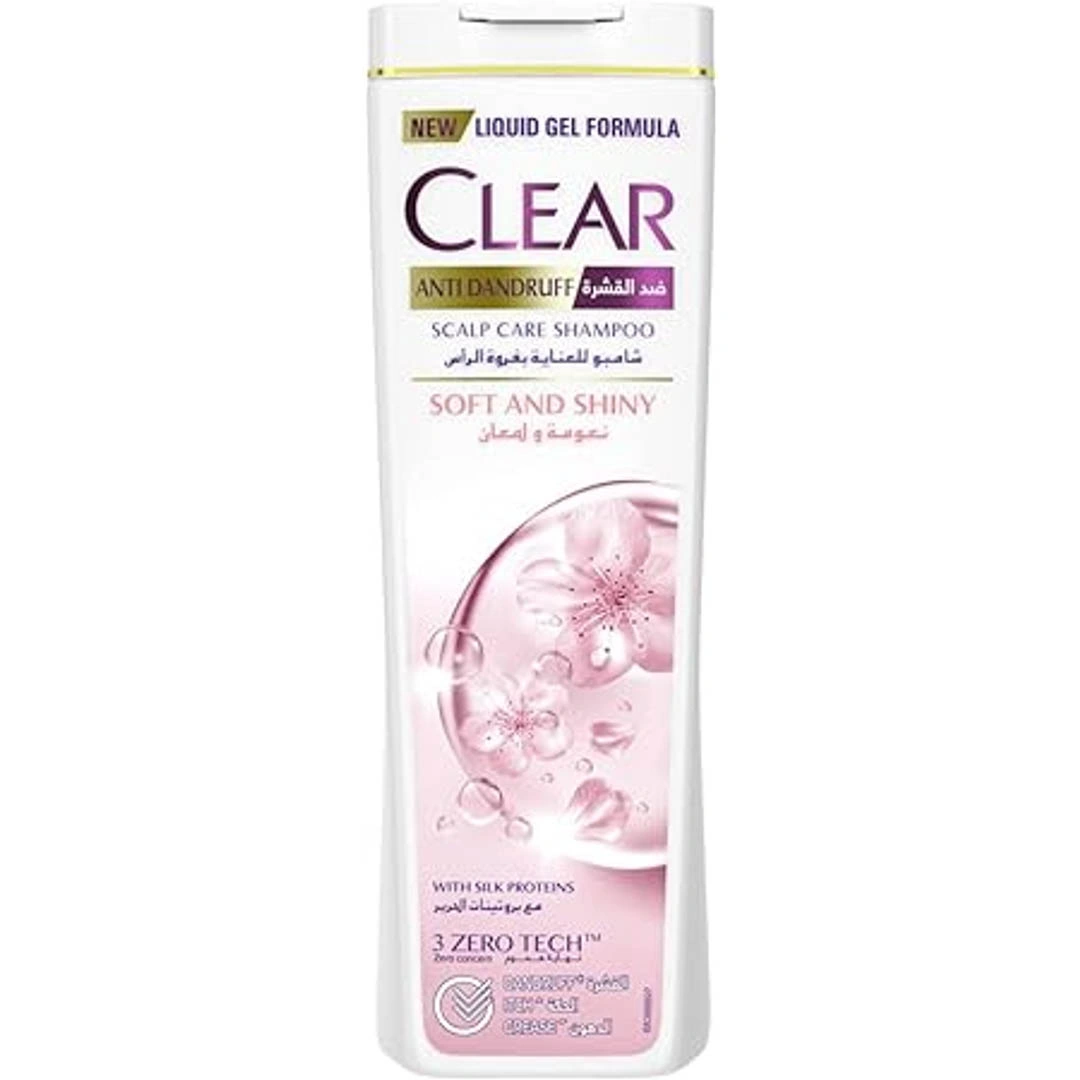 كلير شامبو ضد القشرة لنعومة ولمعان الشعر للنساء - 600 مل