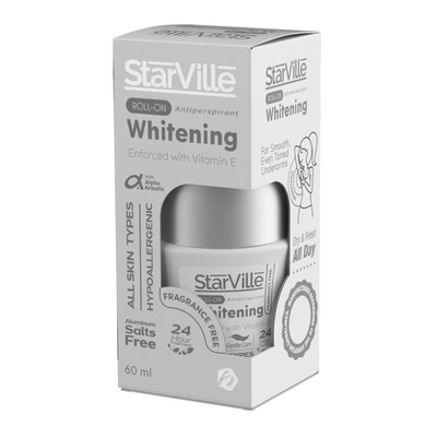 ستارفيل رول أون مزيل عرق ومبيض بدون رائحة - 60 مللي