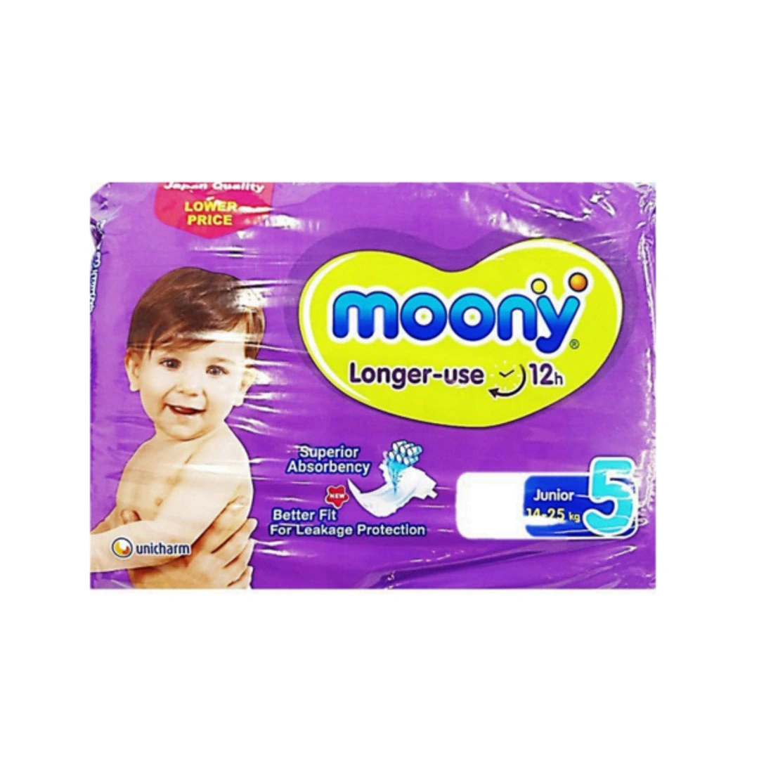 حفاضات للاستعمال لفترة أطول مقاس 5 كبير جدا 14-25 كجم موني - 40 حفاضة