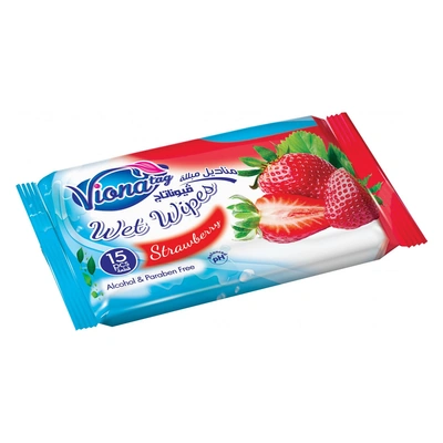 مناديل مبللة برائحة الفواكه فيوناتاج - 15 منديل