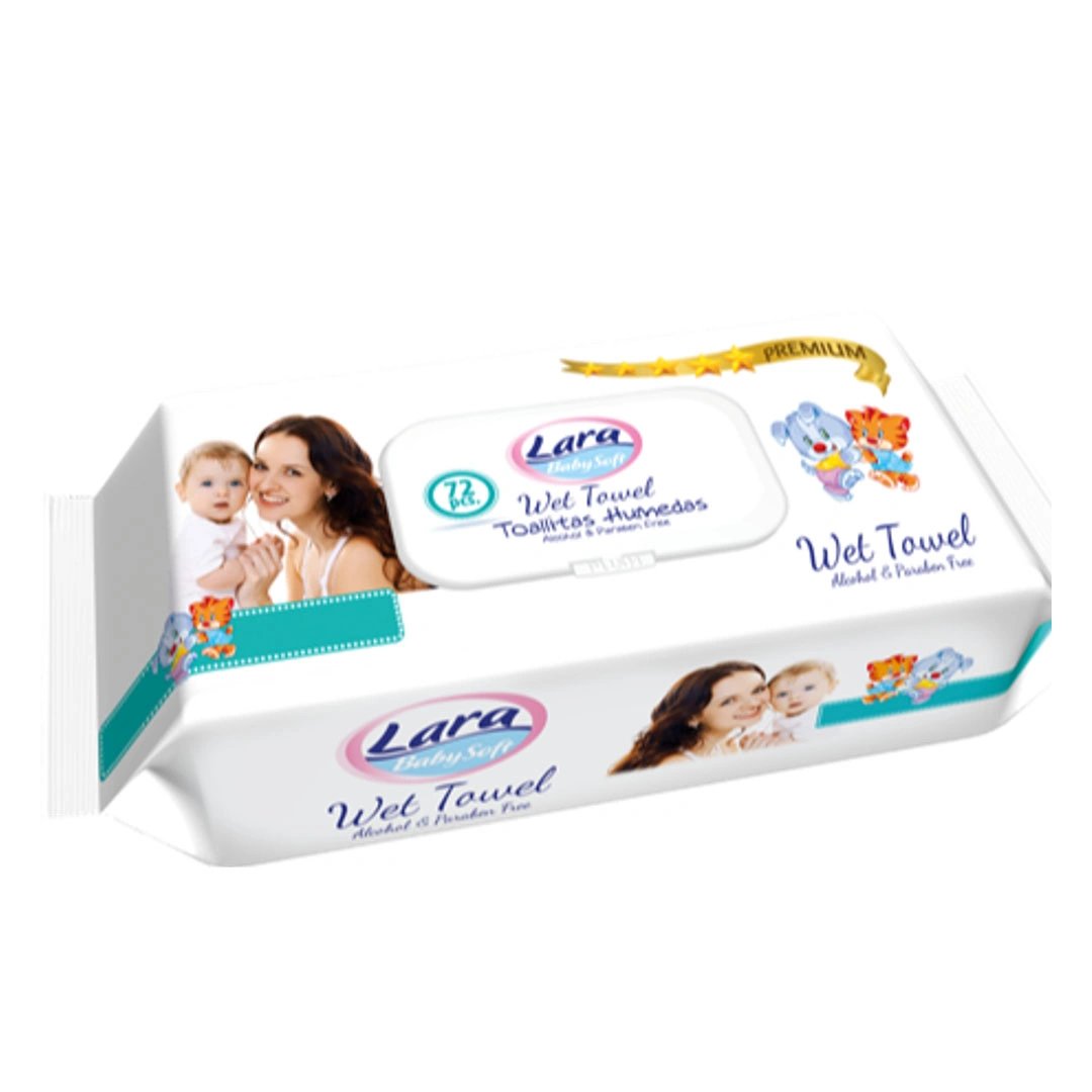 مناديل مبللة بريميام بيبي سوفت لارا - 72 منديل