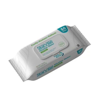 ستارفيل مناديل ميسيلار لإزالة المكياج - 50 منديل