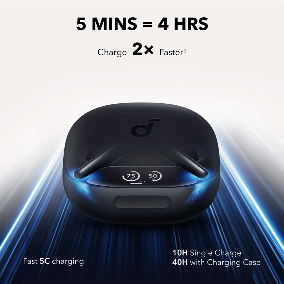 سماعة أذن لاسلكية أنكر ساوند كور Liberty 4 Pro - أسود - A3954H11