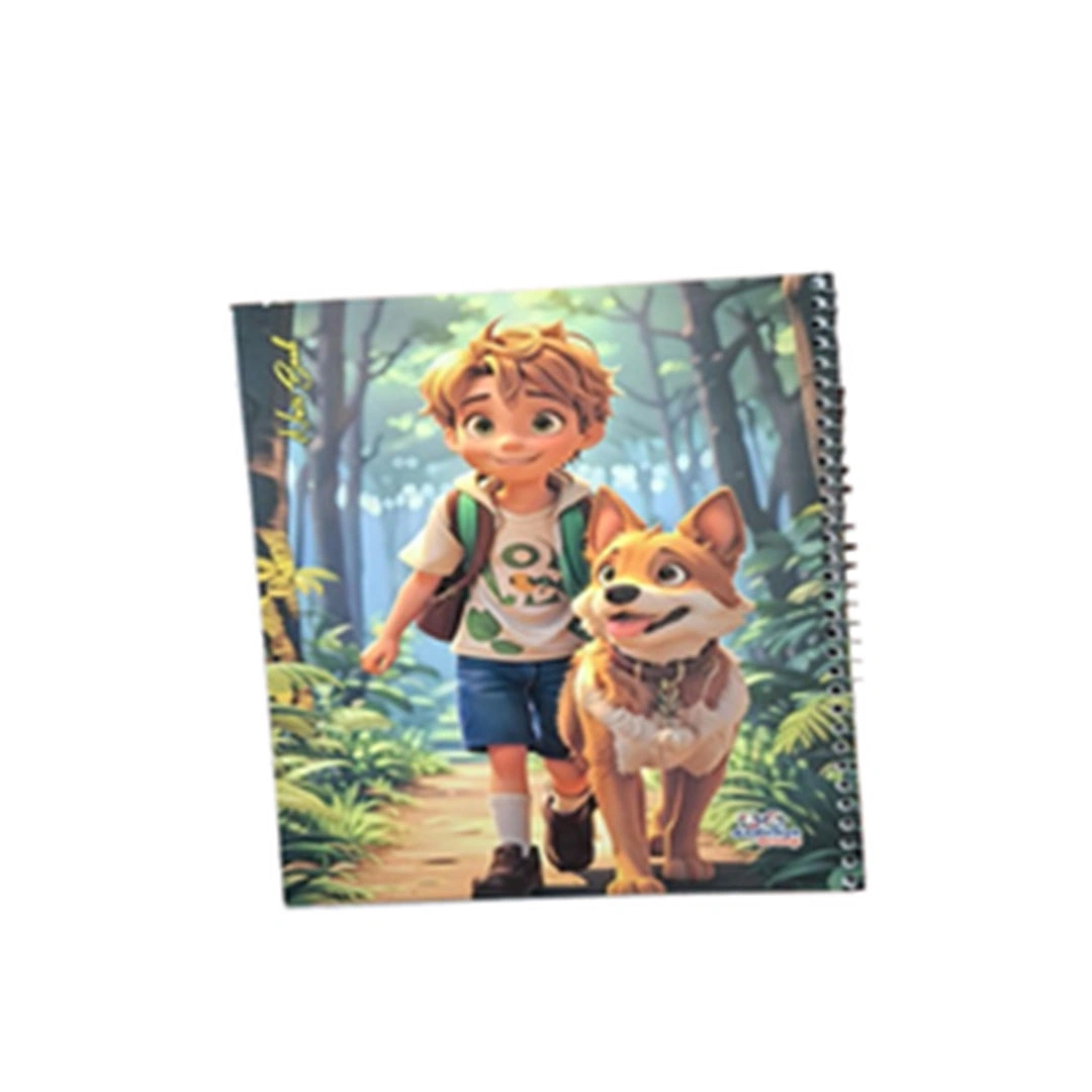 كشكول سلك 80 ورقة بارز A4 مقاس 20.5*27