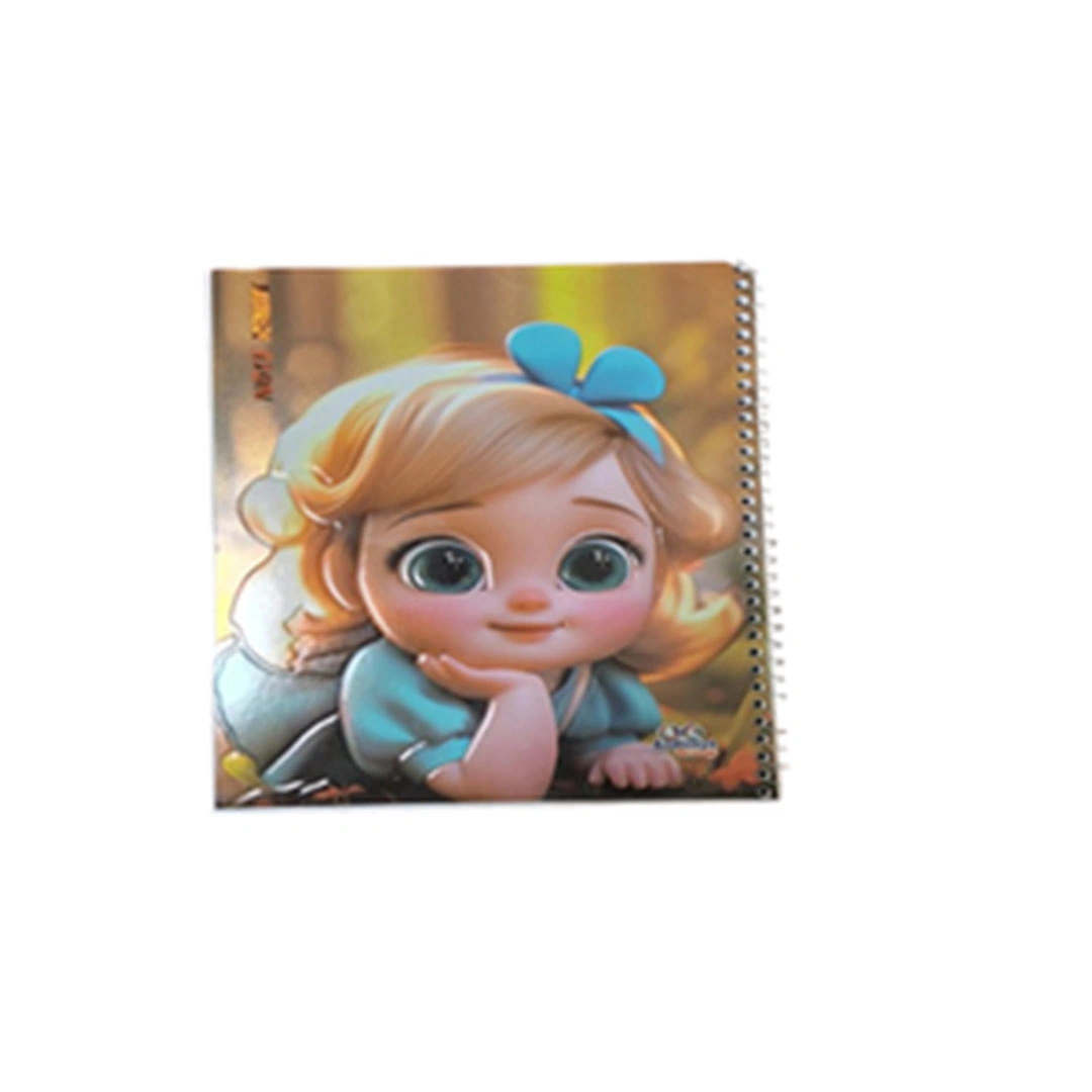 كشكول سلك بارز 80 ورقة بارز A5  مقاس 15*20.5