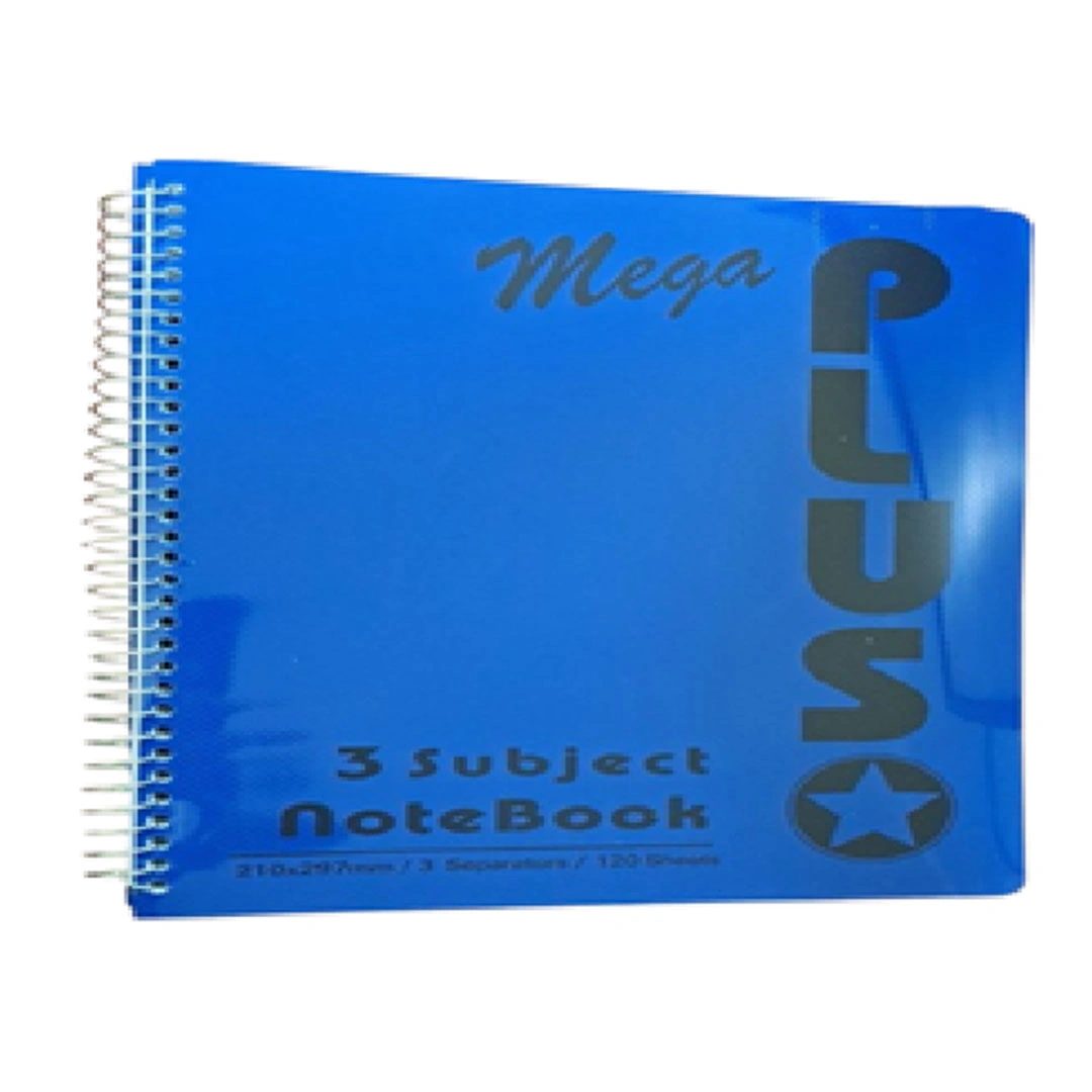 كشكول فواصل ميجا بلاس 120 ورقة 3 مادة -A4 مقاس 21*29.7