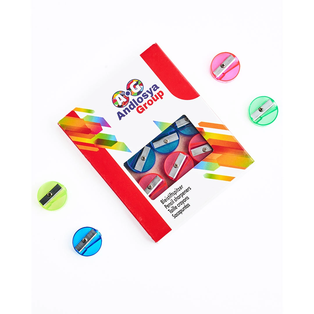 20 قطعة براية بلاستيك مدورة شفافة - XL0-2