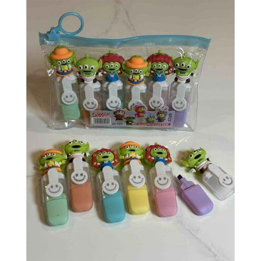 باكيت 6 قطع هايلايتر صغير شكل زومبي - SY-70916