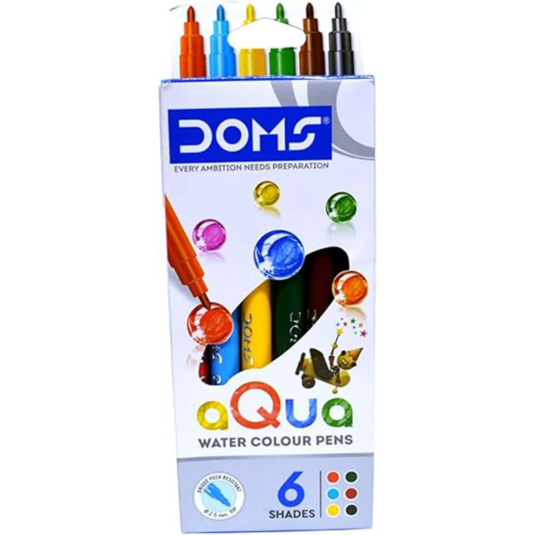 الوان فلوماستر اكوا - 6 لون - بلاستيك - ألوان متعددة