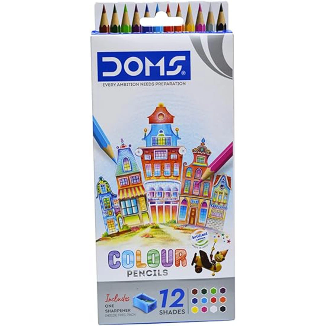 الوان خشب - 12 لون طويل + براية - خشب - ألوان متعددة