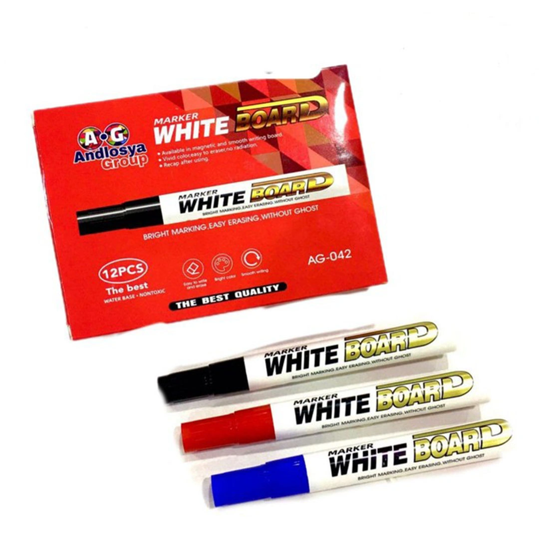 علبة قلم سبورة - أسود - 12 قطعة