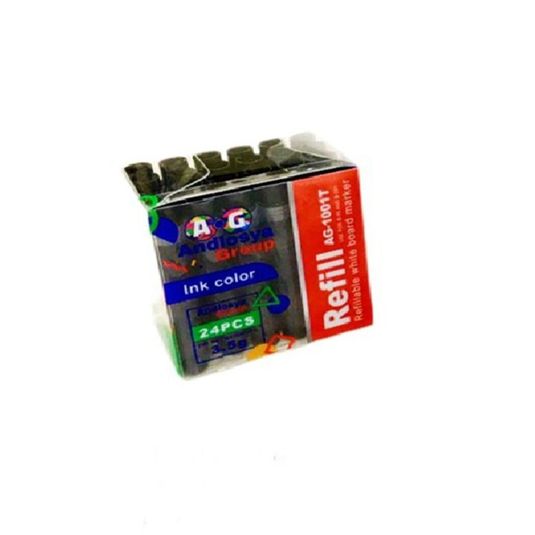 علبة غيار قلم سبورة - أسود - 24 قطعه - AG-G201T