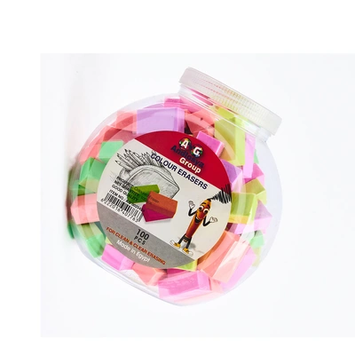 برطمان استيكة نيون مستطيلة بتصميم أنيق - 100 قطعة - AG0025424