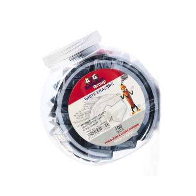 برطمان استيكة سوداء أنيقة مستطيلة - 100 قطعة