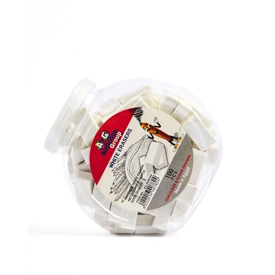 برطمان استيكة بيضاء AG0030424 مستطيلة - 100 قطعة