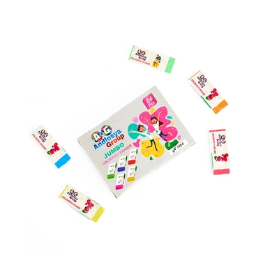 استيكة جامبو نيون ملونة 24 قطعة - AG-N1024