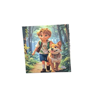 كشكول سلك 80 ورقة بارز A4 مقاس 20.5*27