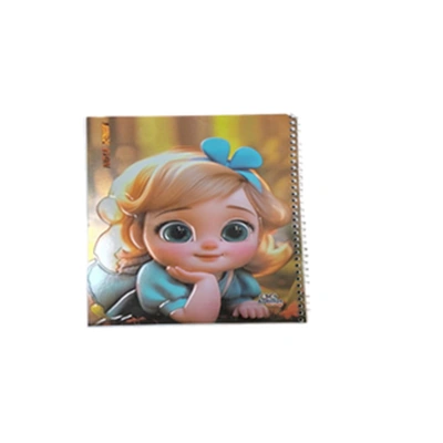 كشكول سلك بارز 80 ورقة بارز A5  مقاس 15*20.5