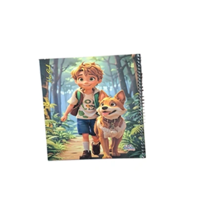 كشكول سلك 80 ورقة بارز B5  مقاس 16.5*25