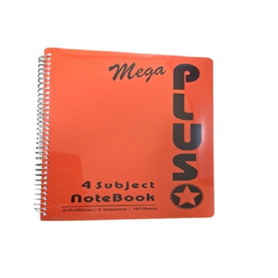 كشكول فواصل ميجا بلاس 160 ورقة 4 مادة -A4 مقاس 21*29.7