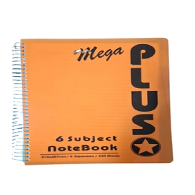 كشكول فواصل ميجا بلاس 240 ورقة6مادة -A4 مقاس 21*29.7