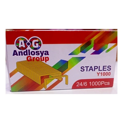 علبة دبابيس 24/6 نحاسي - 1000 قطعة - Y1000