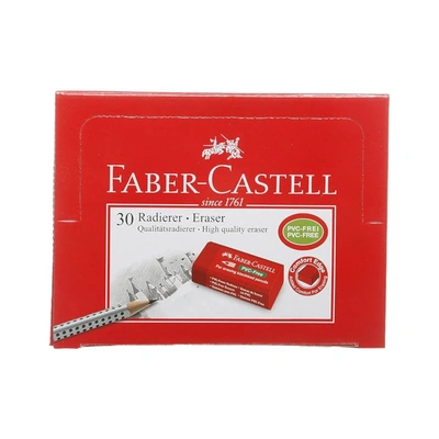 استيكة فابر كاستل - أحمر - 30 قطعة