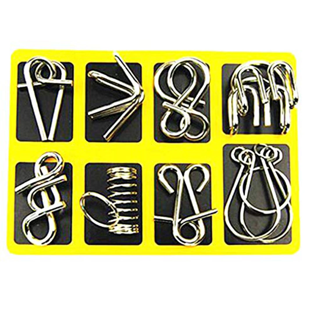 ألعاب ذكاء معدنية لتحفيز العقل - 8 قطع