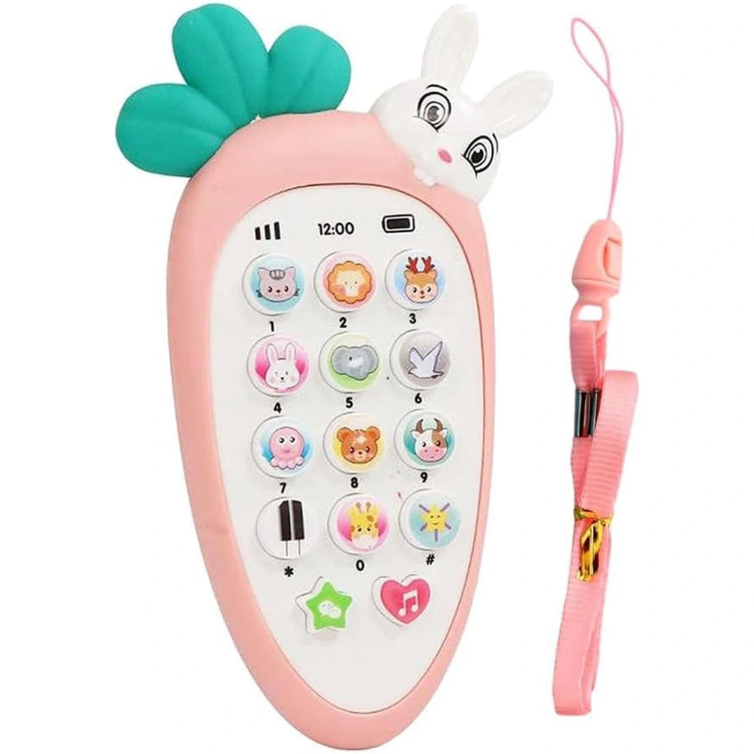 لعبة تليفون موسيقي مضئ شكل جزرة للأطفال