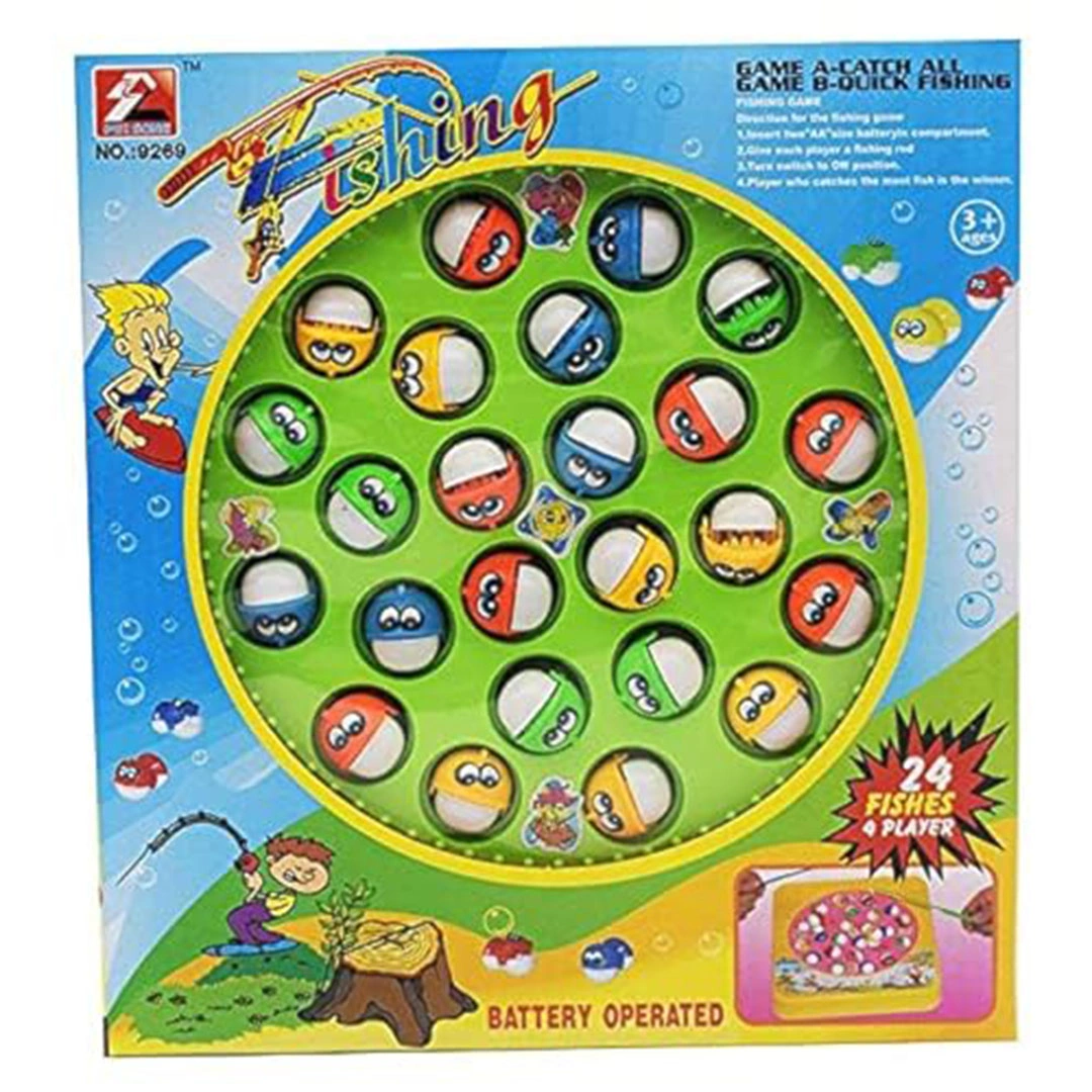 لعبة صيد أسماك اللوحية - 4 لاعبين - 24 سمكة