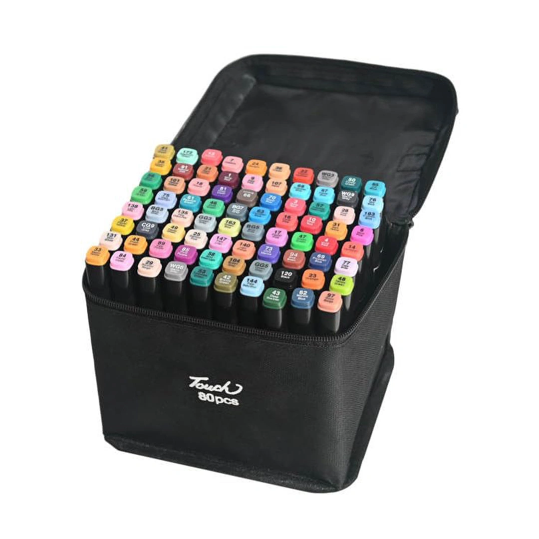 أقلام ماركر تاتش طرف مزدوج للرسم - 80 لون